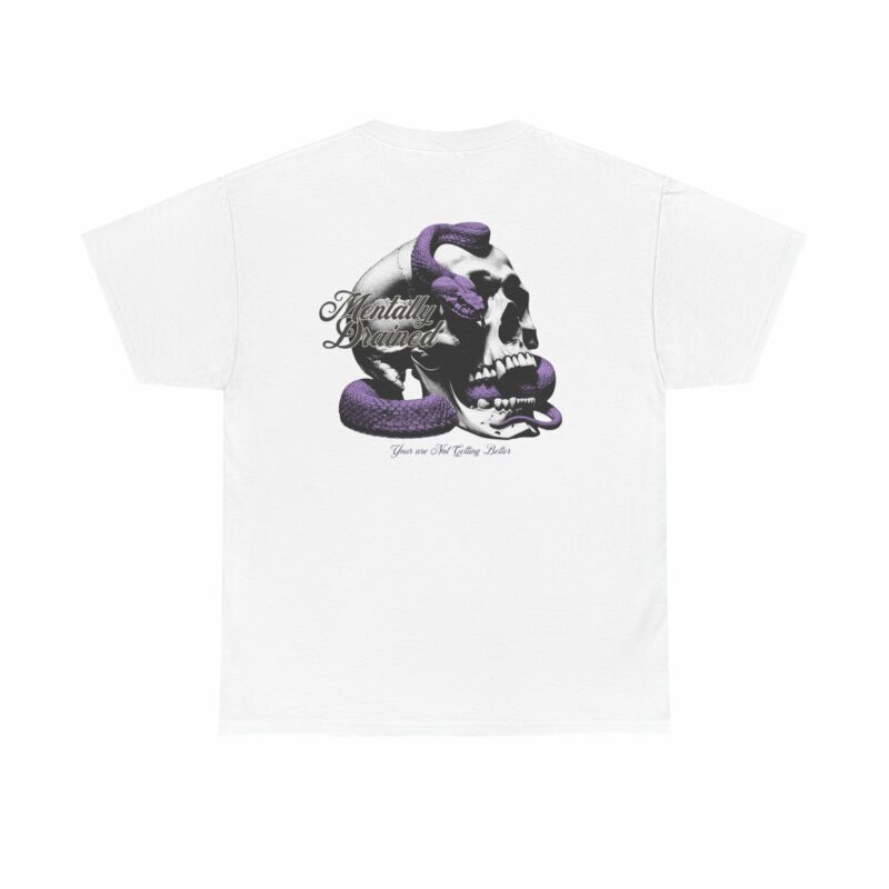 Unisex Heavy Cotton Tee - "Mentally Drained" - Image 2