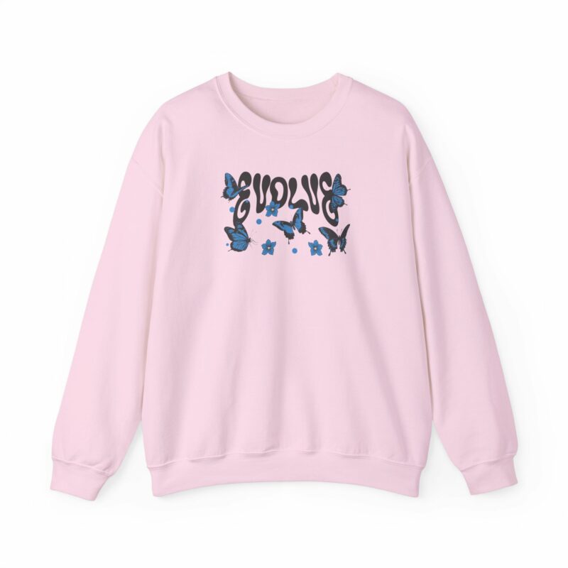 Butterfly Vibes Unisex Heavy Blend™ Crewneck Sweatshirt, Cozy Sweatshirt - Image 9