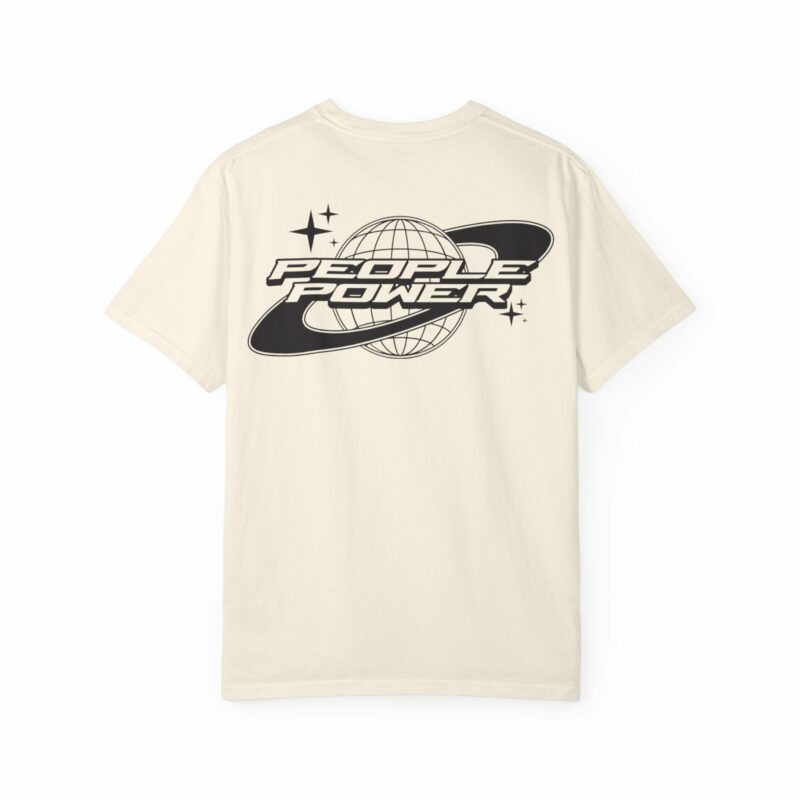 Retro People Power Graphic Tee, Unisex Planet Earth T-shirt - Image 6