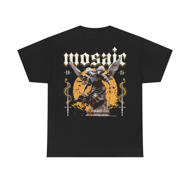 Mosaic Graphic Tee - Vintage Style, Unisex Cotton Apparel - Image 2