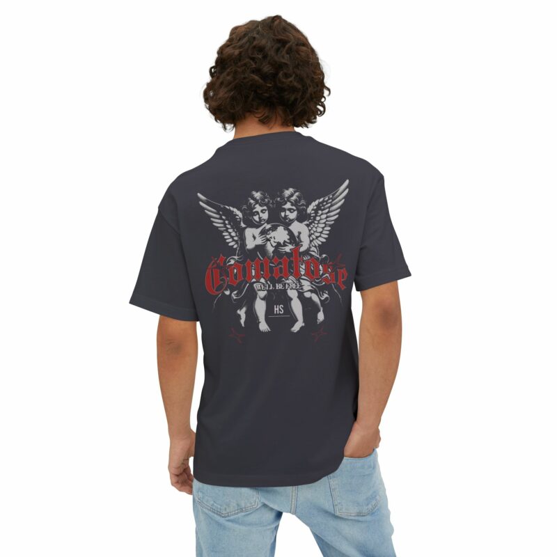 Gothic Angel Graphic Unisex Oversized Boxy Tee - Image 8