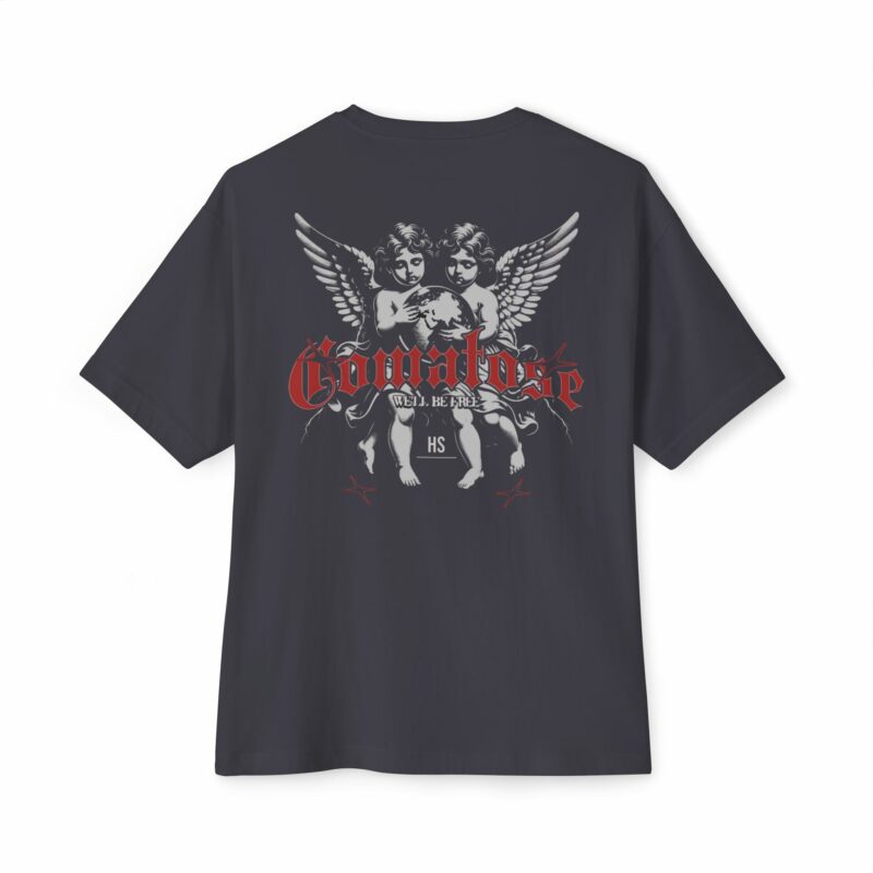 Gothic Angel Graphic Unisex Oversized Boxy Tee - Image 6