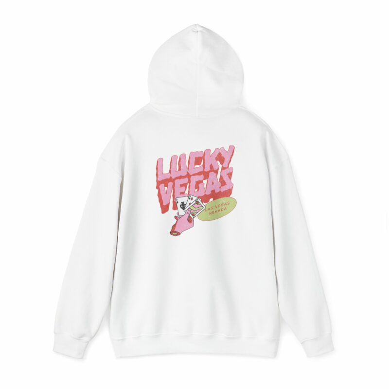 Lucky Vegas Hooded Sweatshirt, Playful Gambling Apparel - Image 3