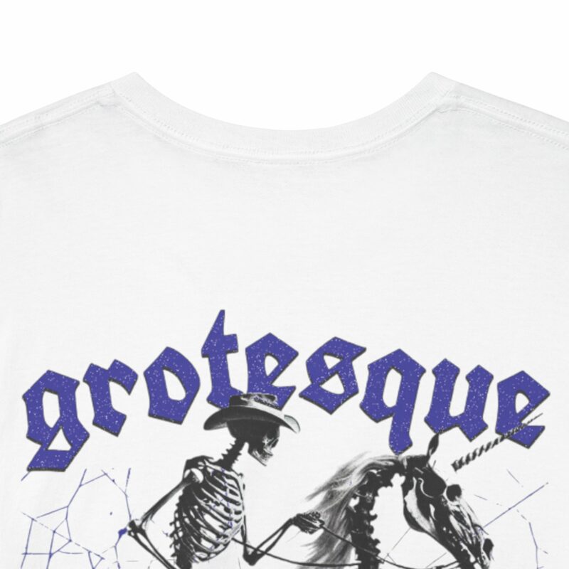 Grotesque Skeleton Graphic Unisex Heavy Cotton Tee - Image 4