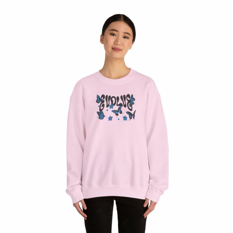 Butterfly Vibes Unisex Heavy Blend™ Crewneck Sweatshirt, Cozy Sweatshirt - Image 12