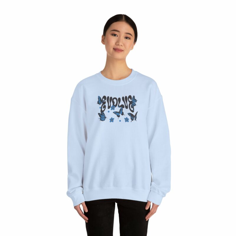 Butterfly Vibes Unisex Heavy Blend™ Crewneck Sweatshirt, Cozy Sweatshirt - Image 8