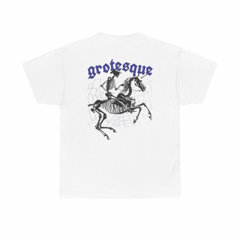 Grotesque Skeleton Graphic Unisex Heavy Cotton Tee - Image 2