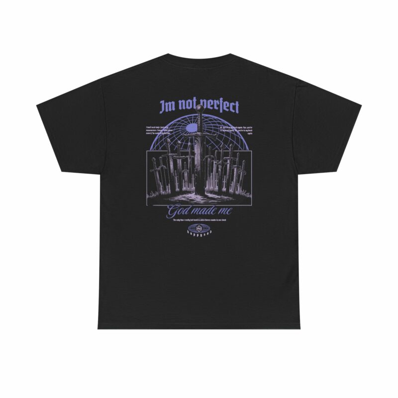 Unisex Heavy Cotton Tee - 'Not Perfect' - Image 2